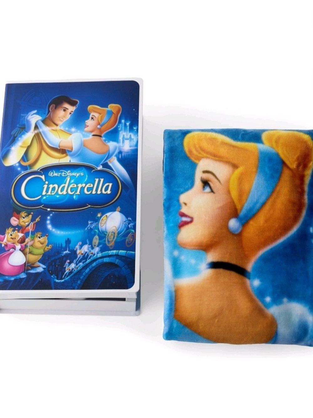 VHS Disney Cinderella Kids Blue Character Throw Blanket